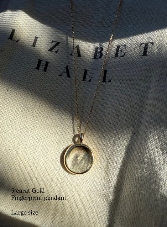 Gold Fingerprint Pendant - In Person / Local
